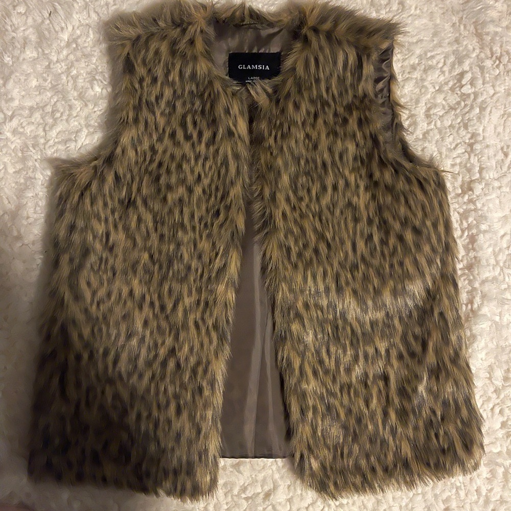 Faux fur vest